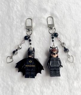 Batman and Catwoman Lego Keychain