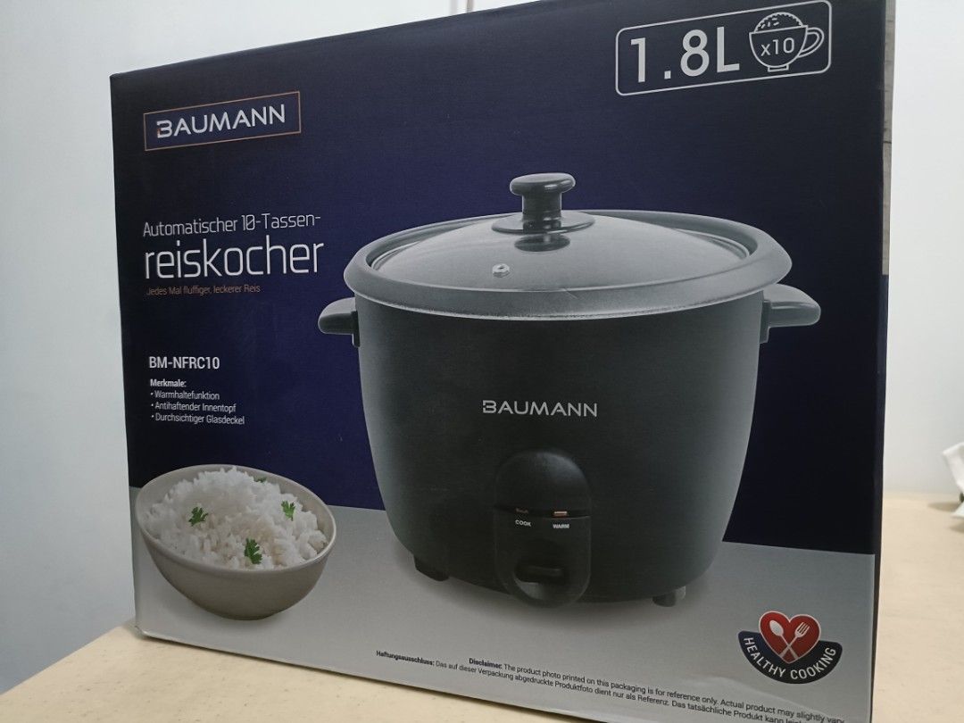 Baumann Automatic 10Cups Rice Cooker 1.8 Liter, Keep Warm Function