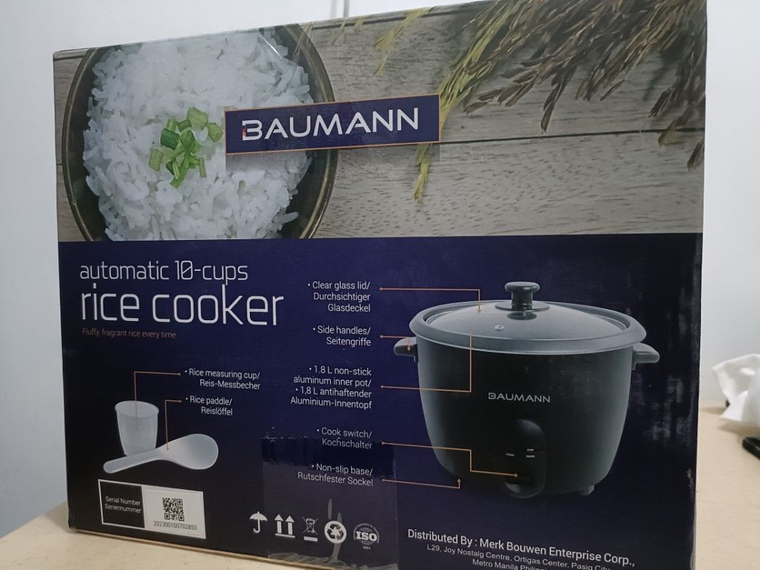 Baumann Automatic 10Cups Rice Cooker 1.8 Liter, Keep Warm Function