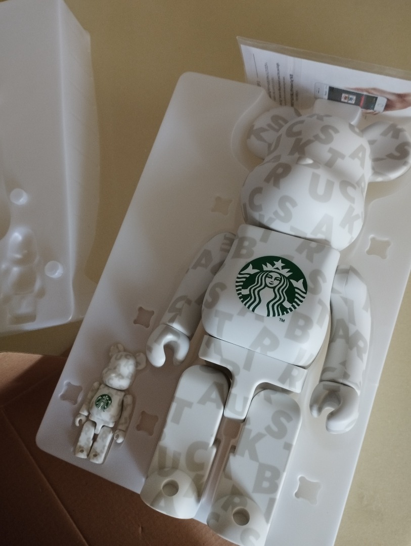 Bearbrick + Starbucks, Hobbies & Toys, Collectibles & Memorabilia, Fan Merchandise on Carousell