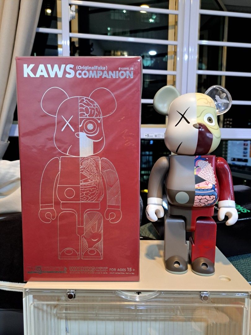 Original Fake Kaws Wood Bearbrick KAWS The KAWS X Bearbrick