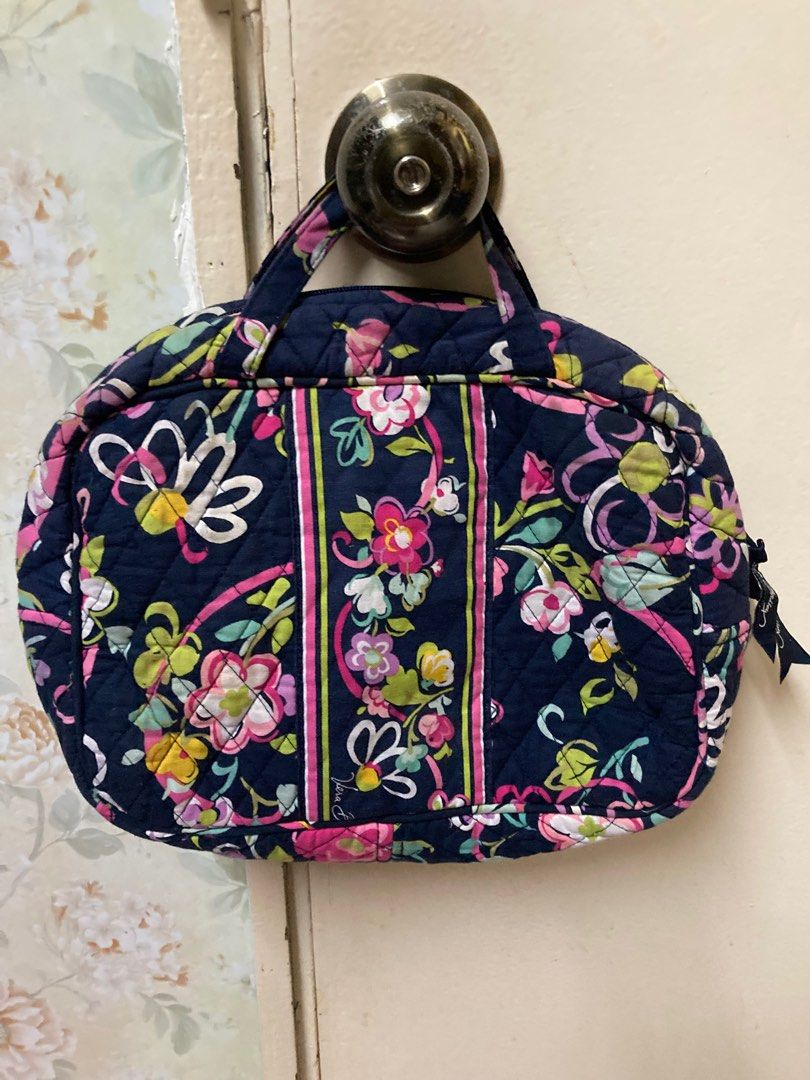Beautiful Vera Bradley Large Cosmetic make up bag organizer bag