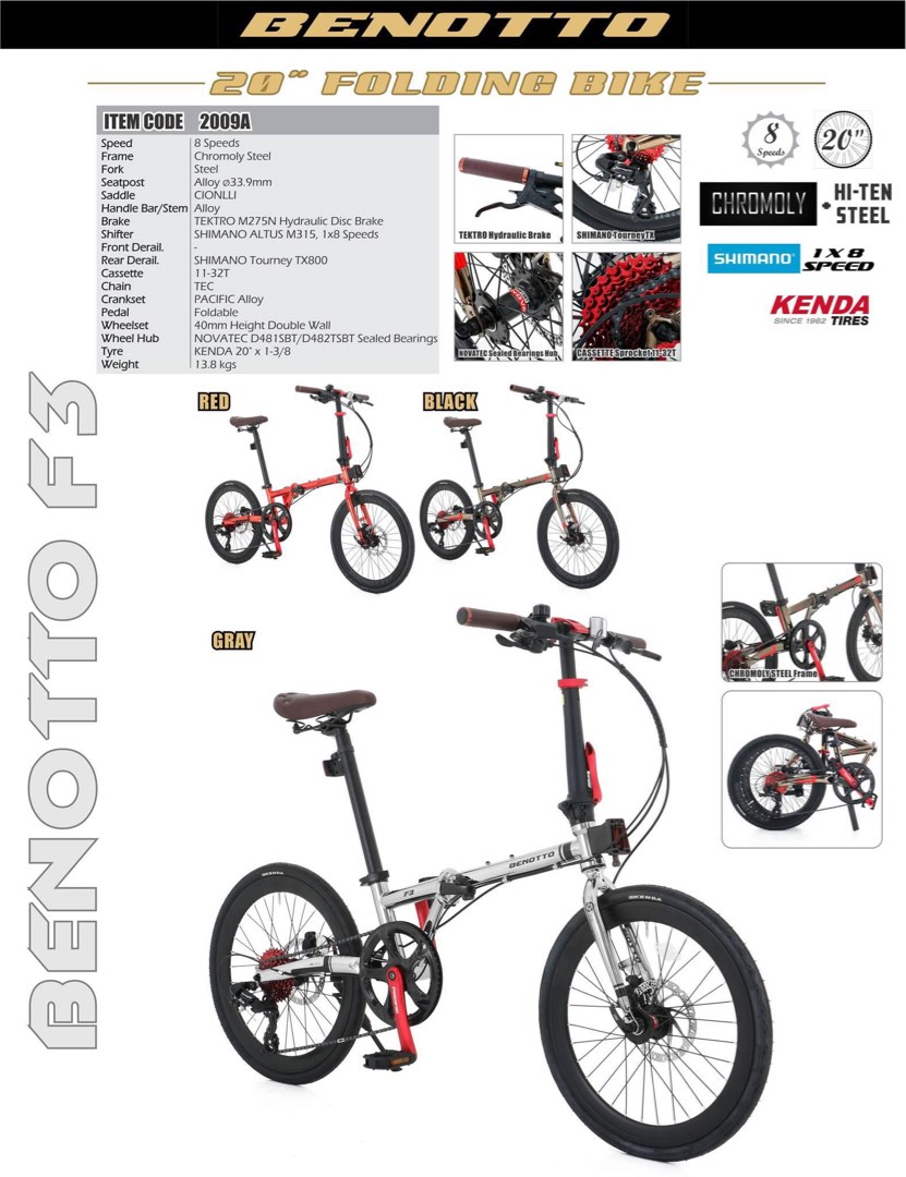 Benotto folding 2025 bike