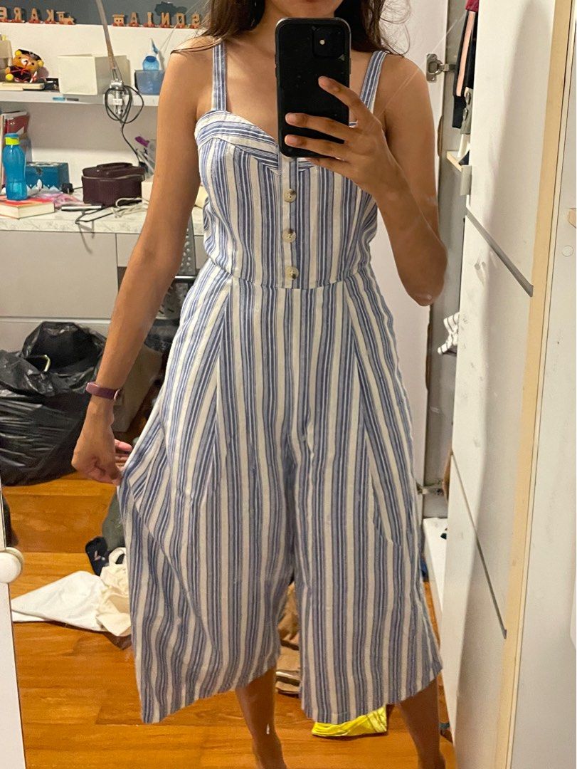 Blue and White Striped Sleeveless TEMT Jumpsuit Women s Fashion Dresses Sets Jumpsuits on Carousell