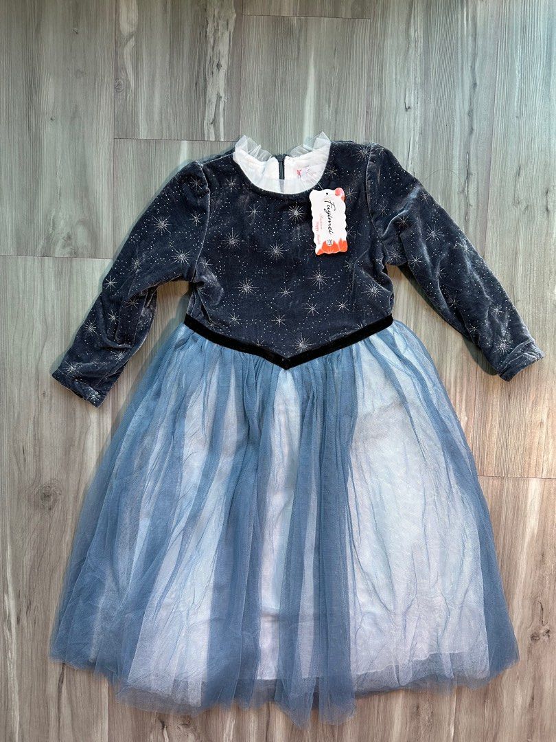 Bn Frozen Elsa velvet dress