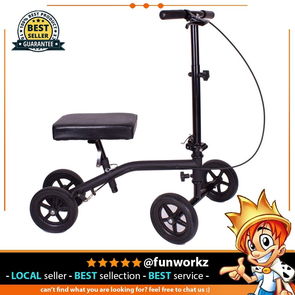 Carex Economy Rolling Knee Walker with Comfortable Padding Steerable Knee Scooter For Foot