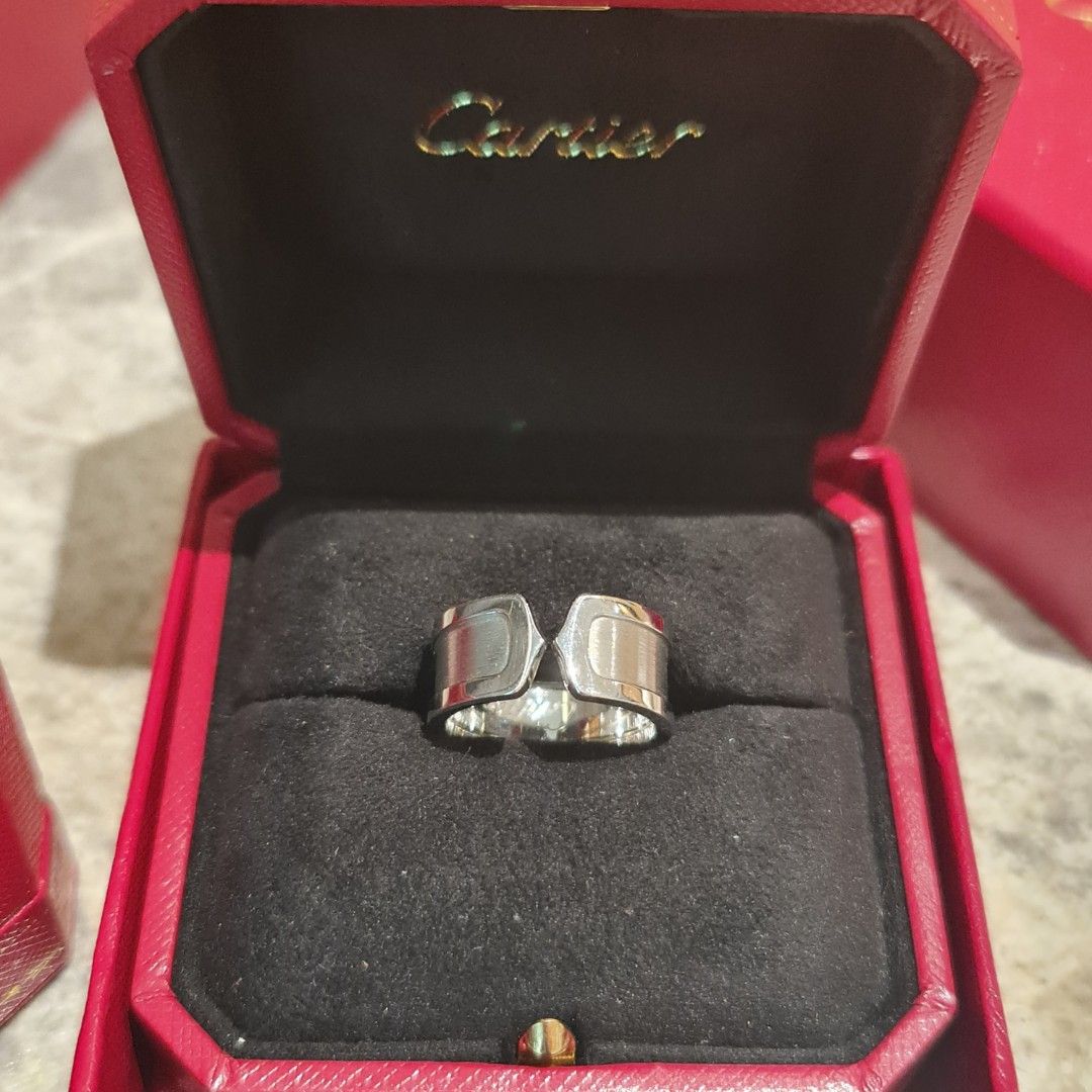 Cartier Double C white gold ring Luxury Accessories on Carousell