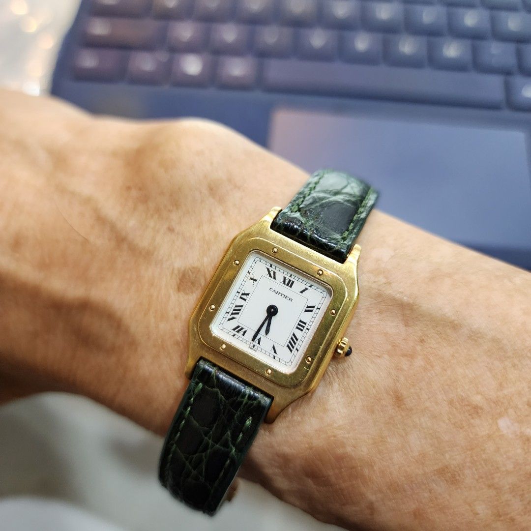 Cartier Dumont Santos. Extra flat 18k Gold Manual wind
