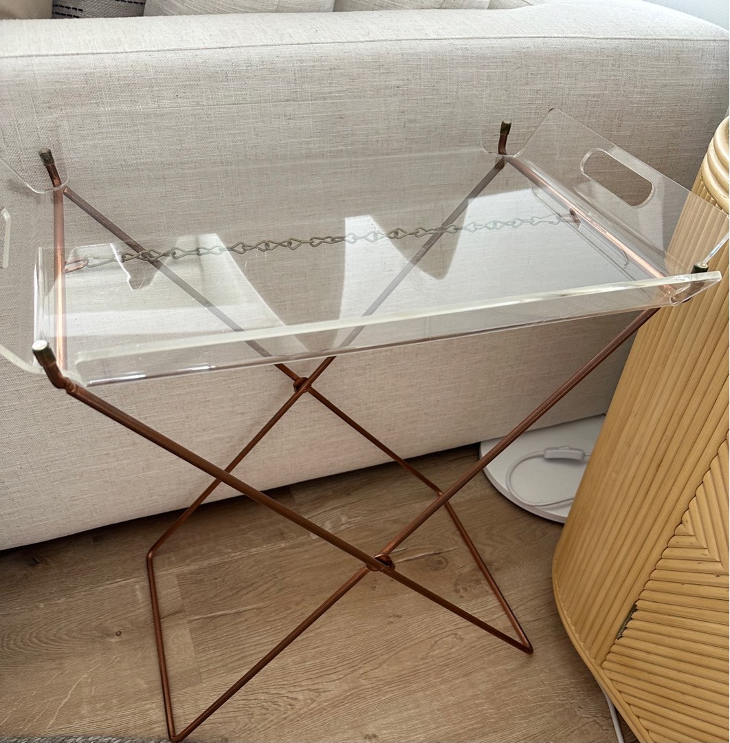 CB2 Acrylic side table Furniture Home Living Furniture Other