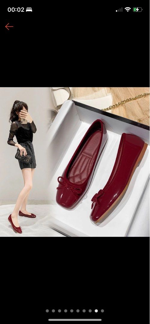 Wine 2025 ballet flats
