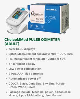 CHOICEMMED PULSE OXIMETER ADULT