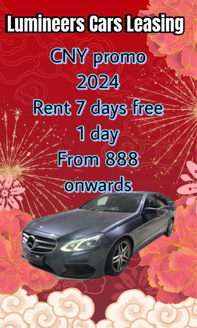 CNY 2024 Car Rental Package Toyota Axio 1.5A / Mazda 3 Skyactiv 1.5A