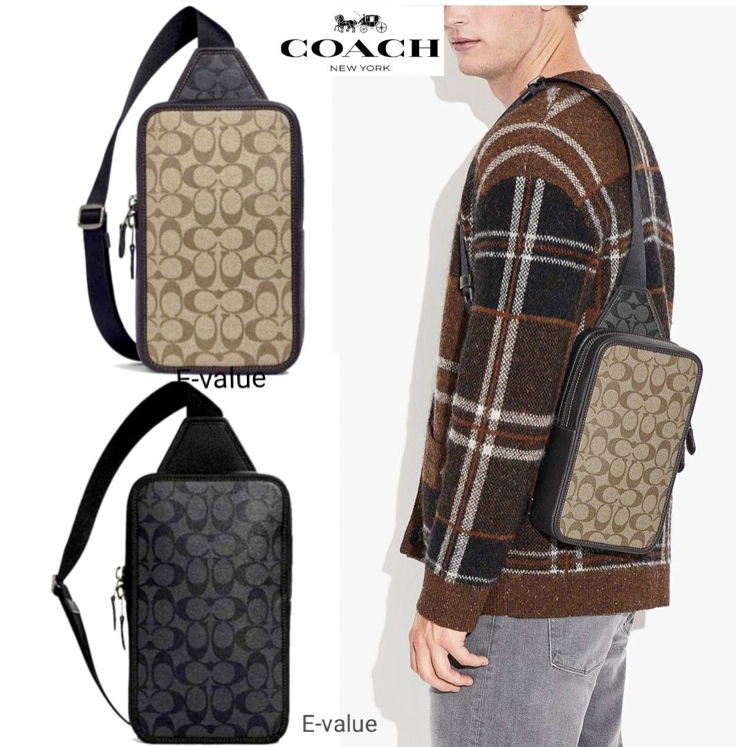 Men's coach sales one strap backpack