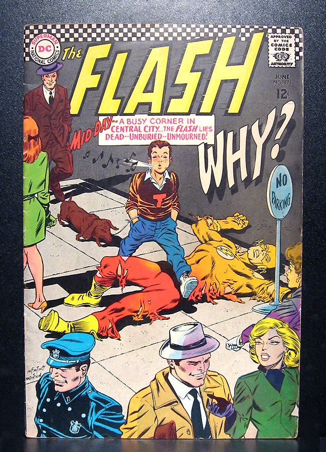 COMICS: DC: The Flash #171 (1967), 1st Flash vs. Dr. Light solo battle ...
