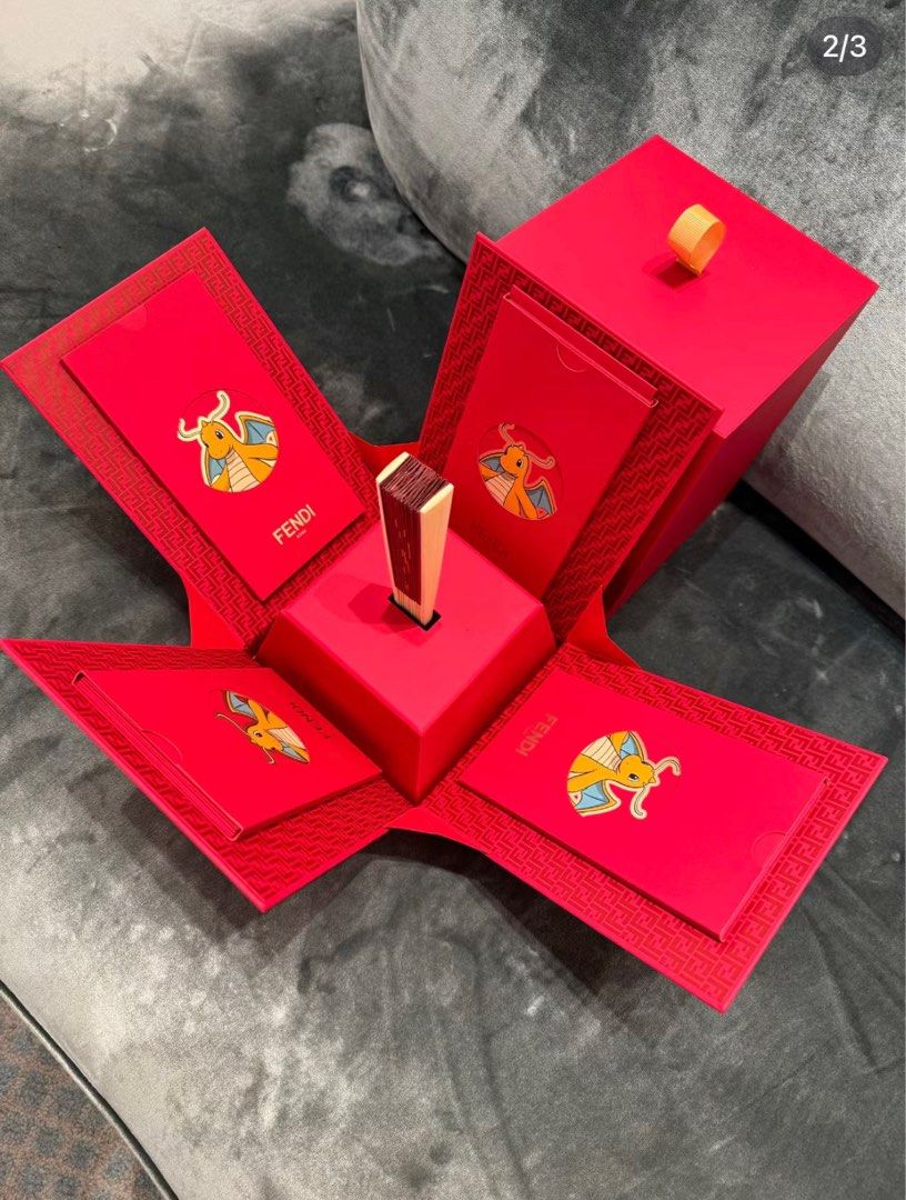 Fendi Red Dragon Motif Luxury Gift Set Fendi Lunar VIP Red Packet Gift Box (set of 2) – LOVELOTSLUXURY main image 4