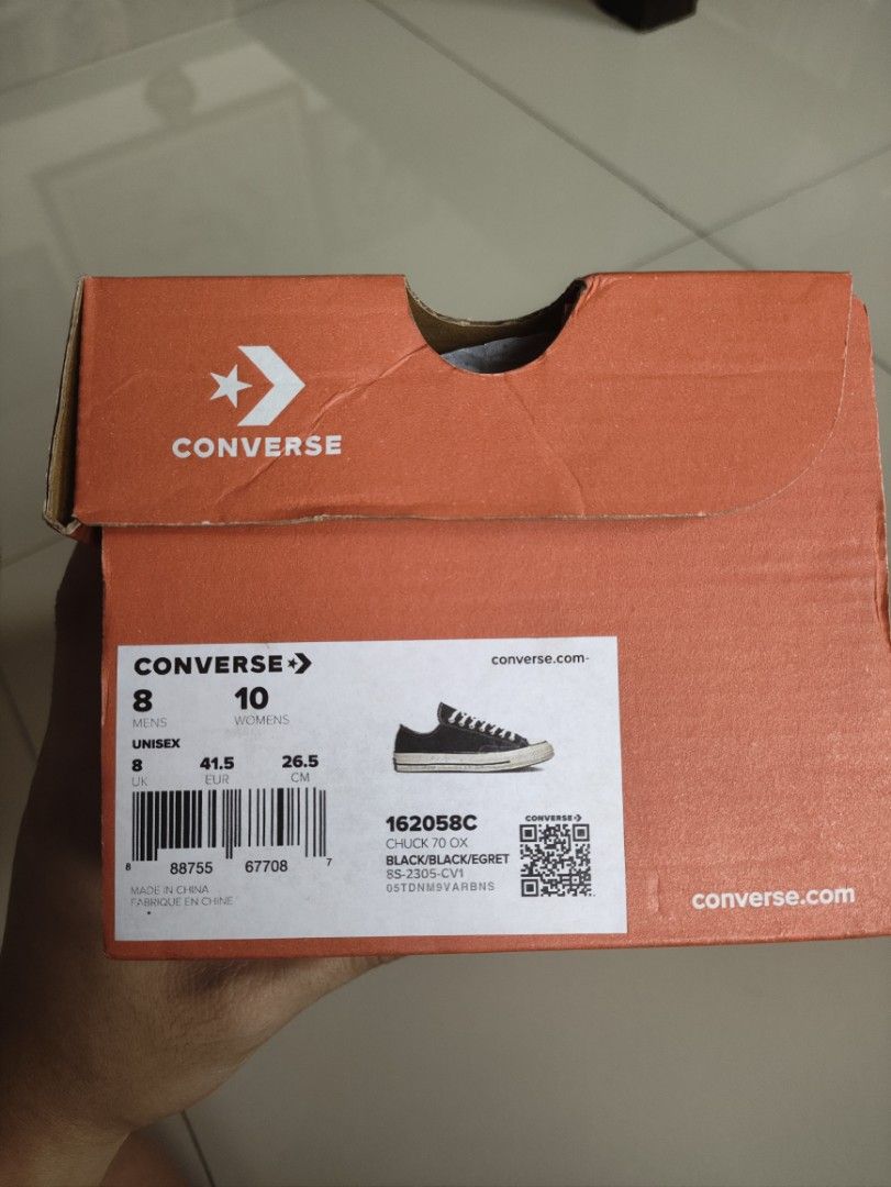 Converse Chuck 70 Black Low Top (Category: Sneakers) located in Quezon City. Submitted by ughffsetx (Listing ID 1278411380, Image 3). Description: Original Converse Chuck 70 in black low cut. Used once Reason for selling: size too big Price is negotiable.