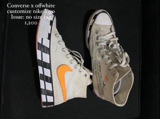 Off white converse orange tag top