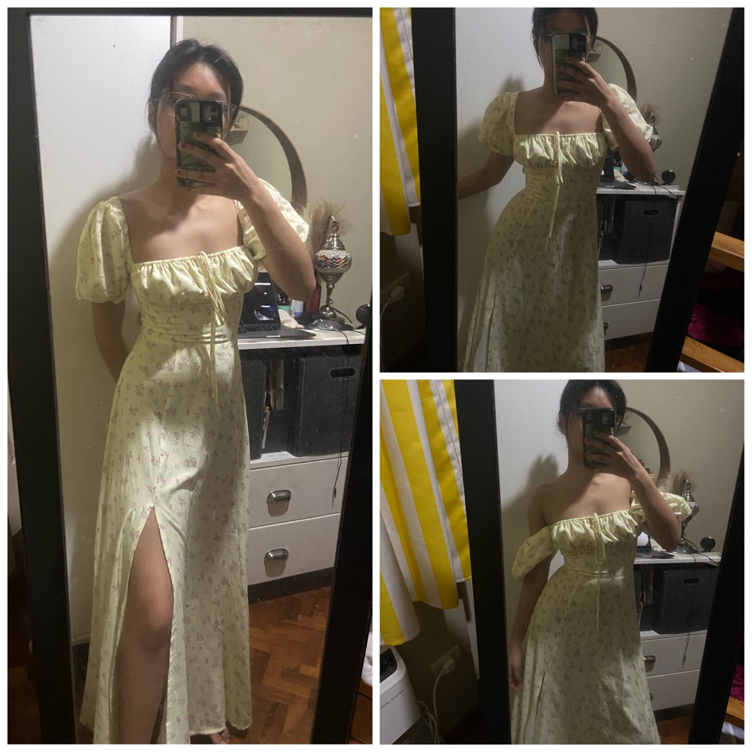 Floral Embroidery Cottagecore Maxi Dress main image 0