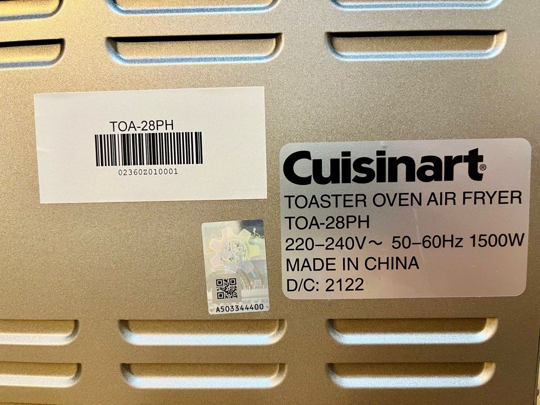 Cuisinart TOA28 Compact Convection Oven Airfryer, Stainless Steel, TV