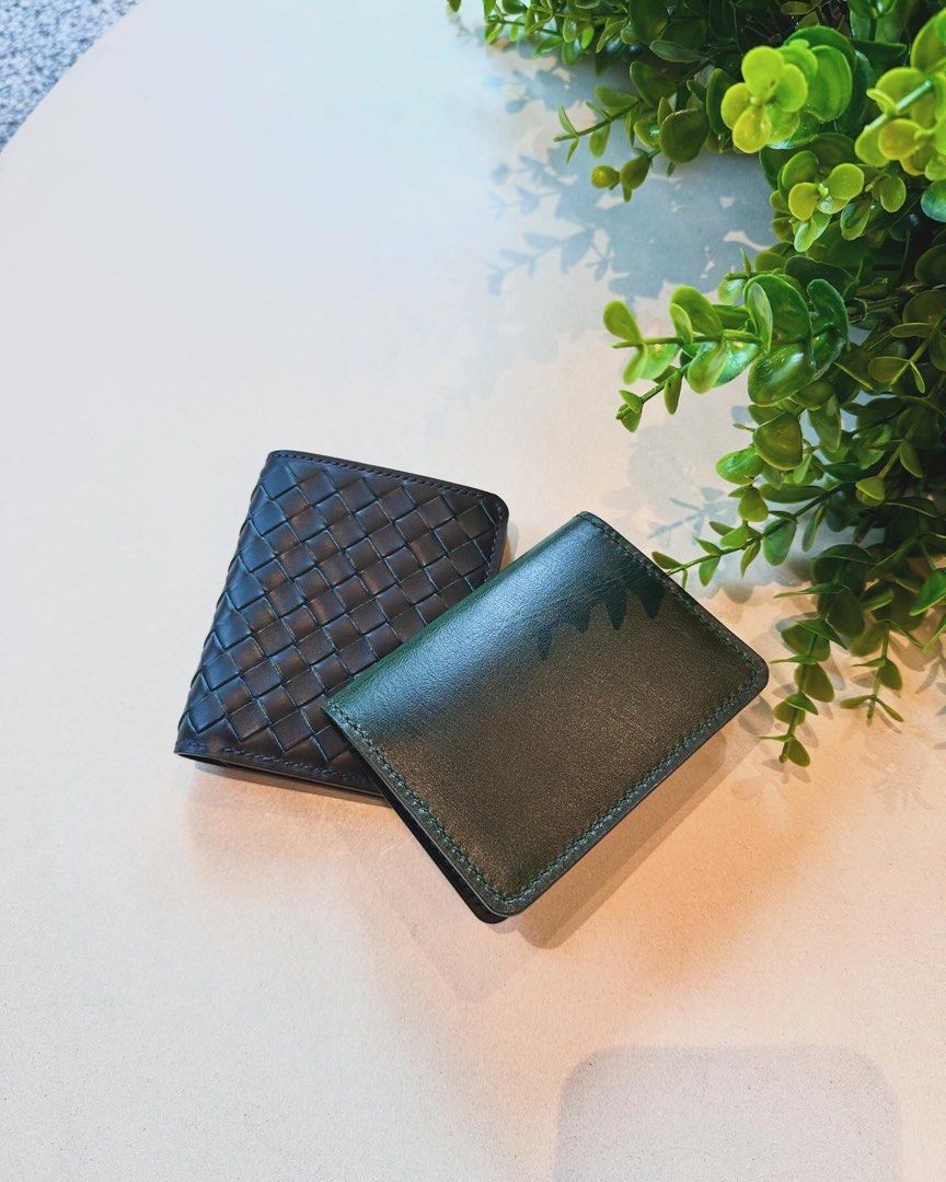 Mens leather coin purse personalised on sale