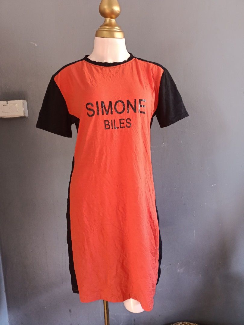 Black and orange 2025 t shirt dress
