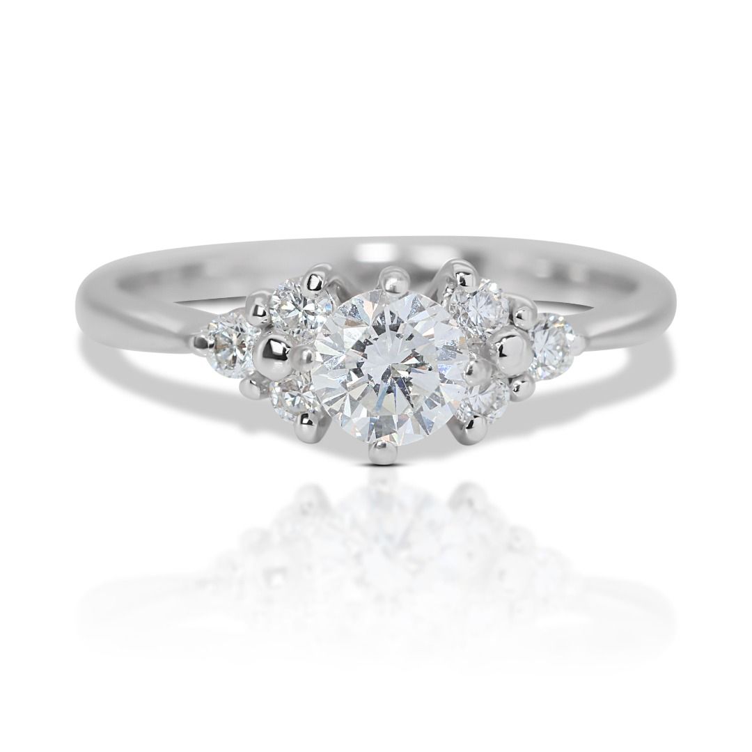 Dainty rings sales white gold