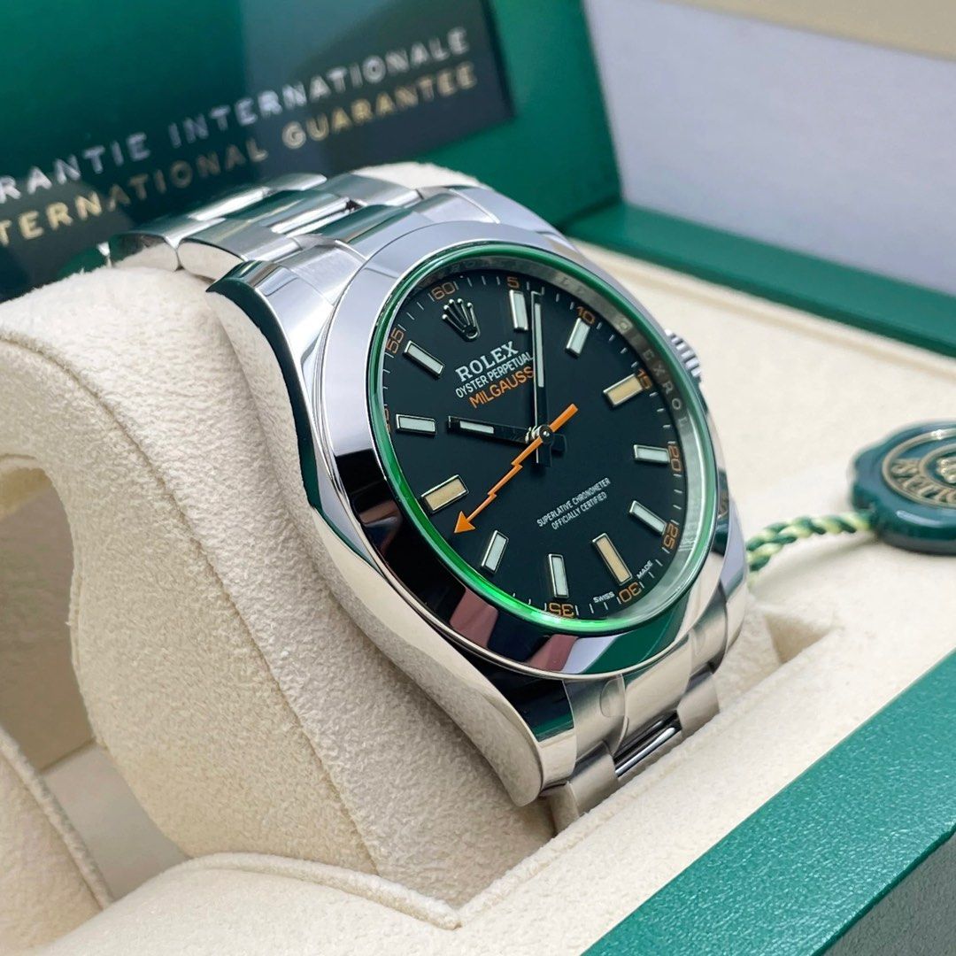 Rolex milgauss discount vetro verde