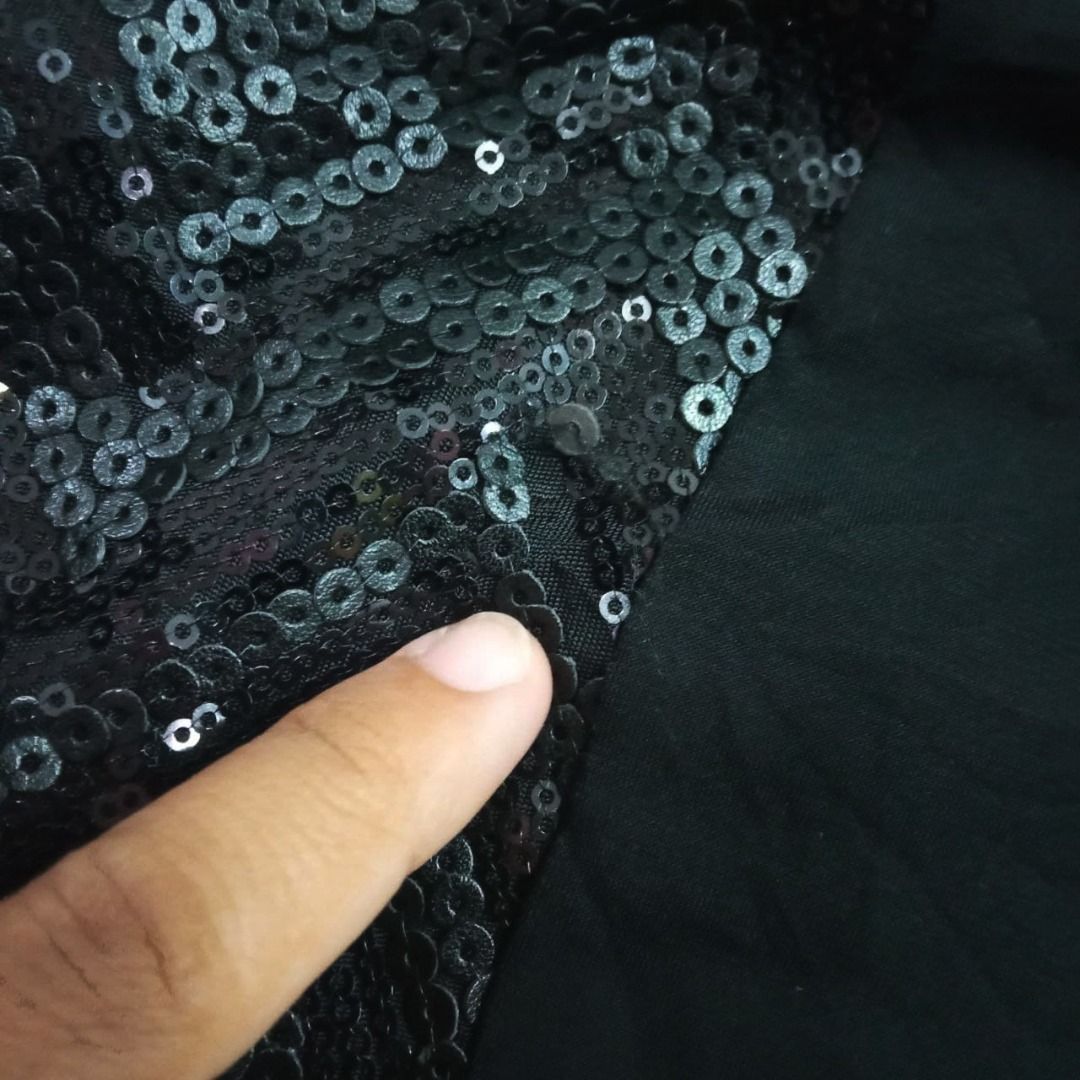 EF478 SIZE XL BLOUSE BLACK HITAM LENGAN PANJANG SECOND IMPORT MURAH