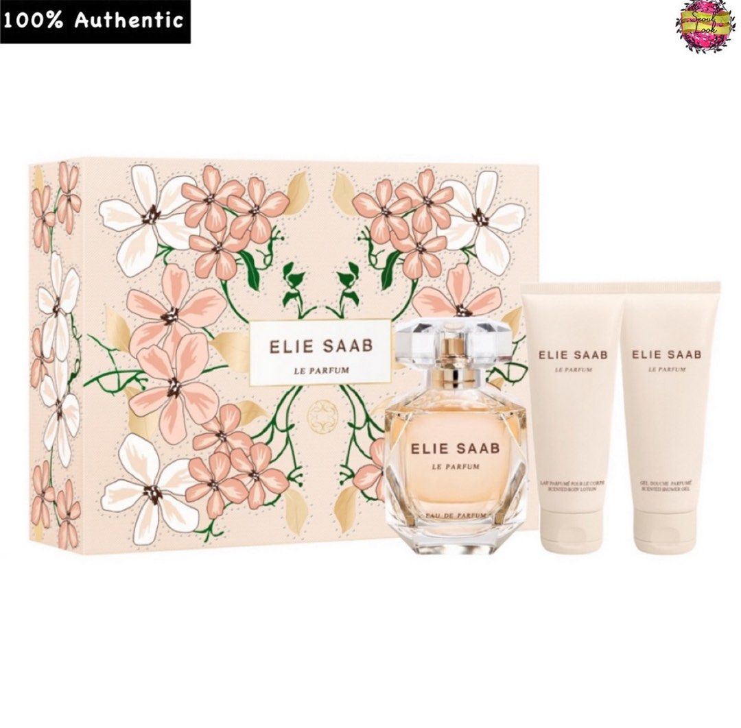 Elie Saab Le Parfum EDP 3PCS Gift Set (90ml Spray 75ml Scented