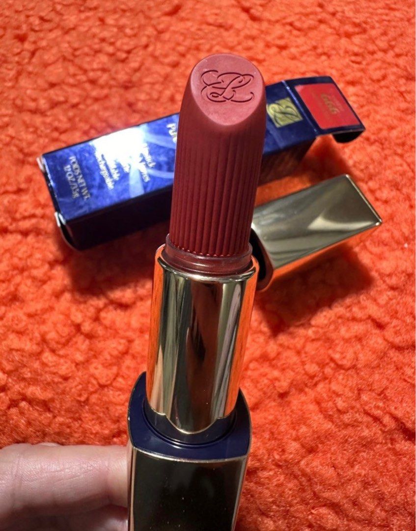 Estée Lauder lipstick (Category: Makeup) located in Pasig City. Submitted by closetcleanoutmnl (Listing ID 1278450698, Image 2). Description: Estée Lauder lipstick Brand new with box and paper bag Shade: captivated Matte .