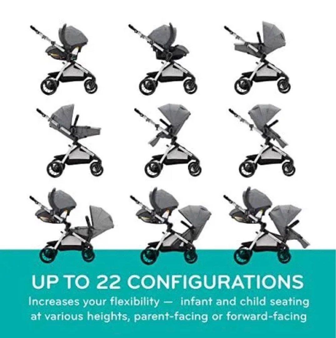 Evenflo Pivot Xpand Modular Travel System with SafeMax Infant Car