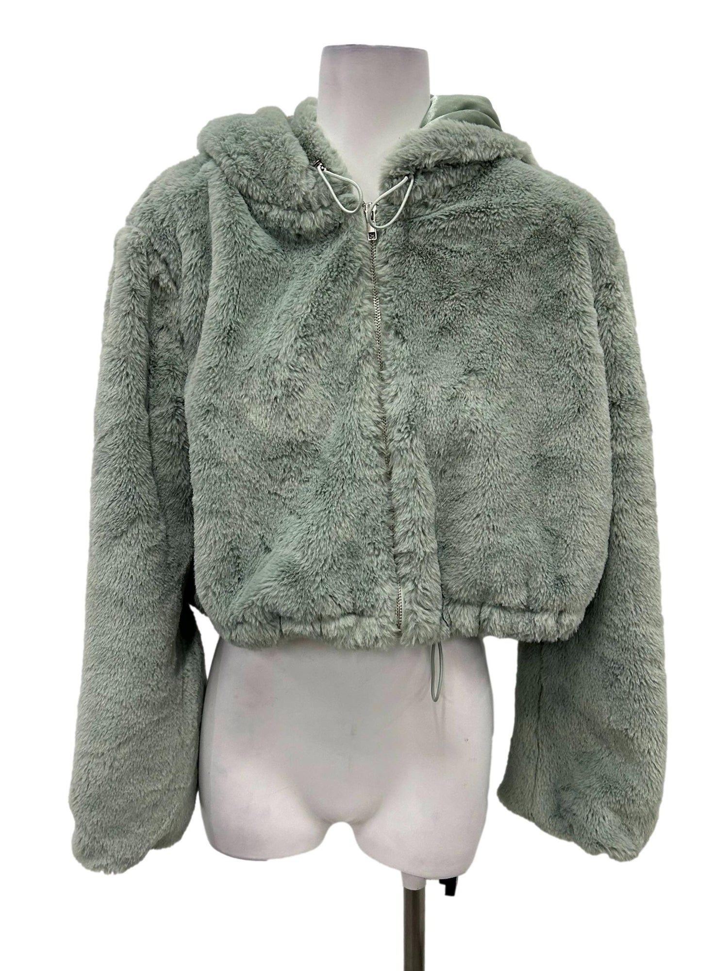 Fuzzy jacket with hood best sale forever 21