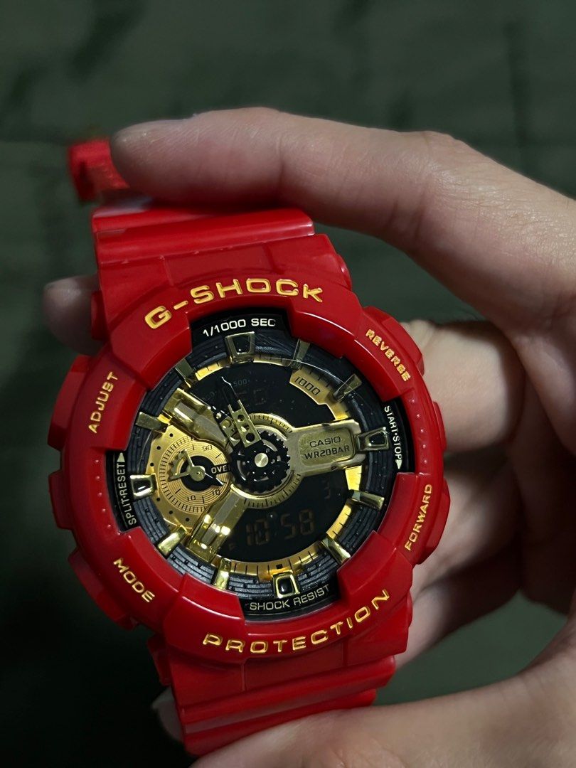 G shock red and gold on sale