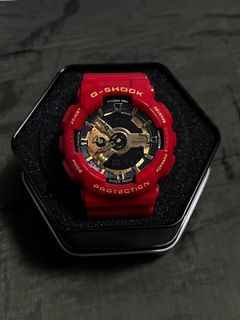 G shock outlet red gold