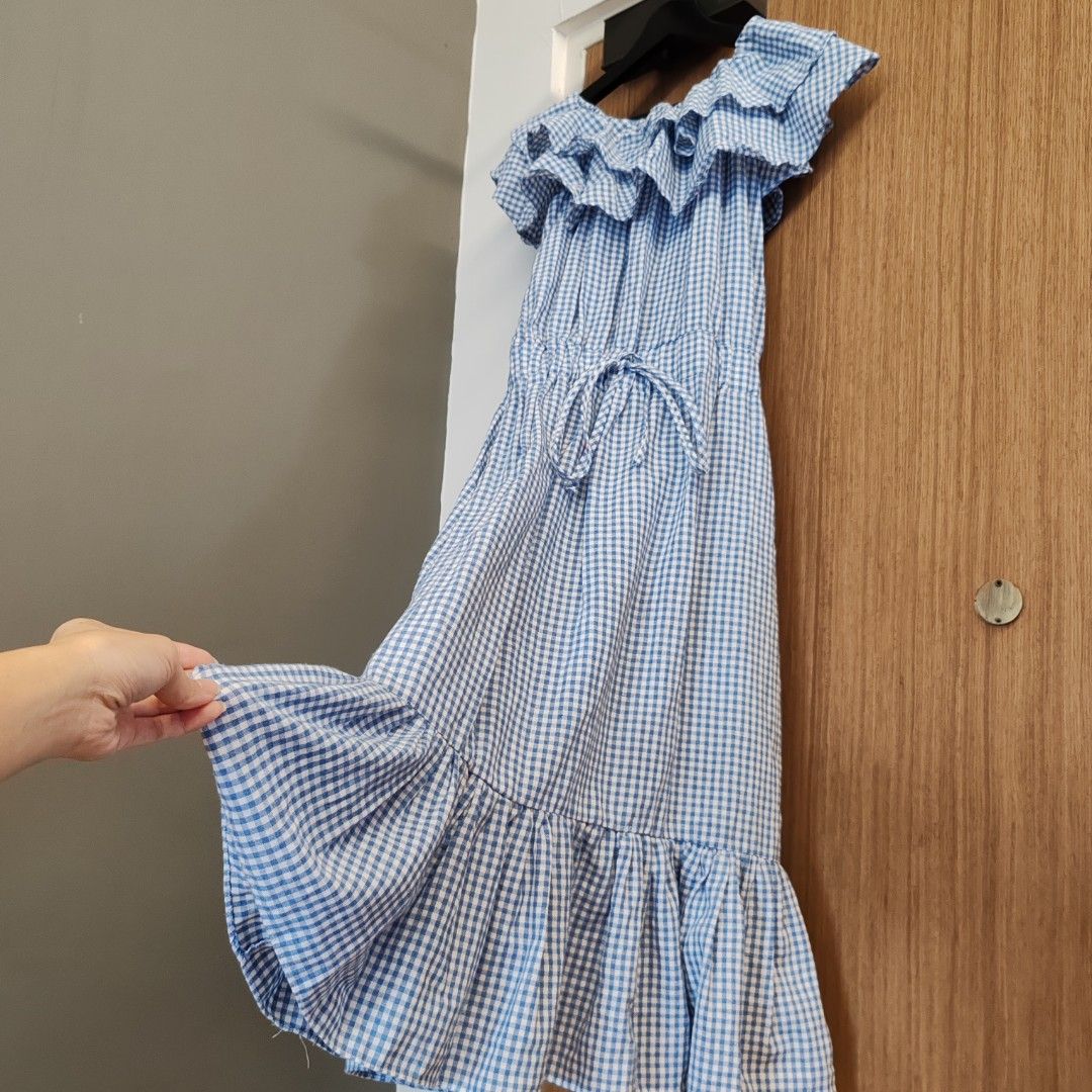 Gingham frill dress hotsell