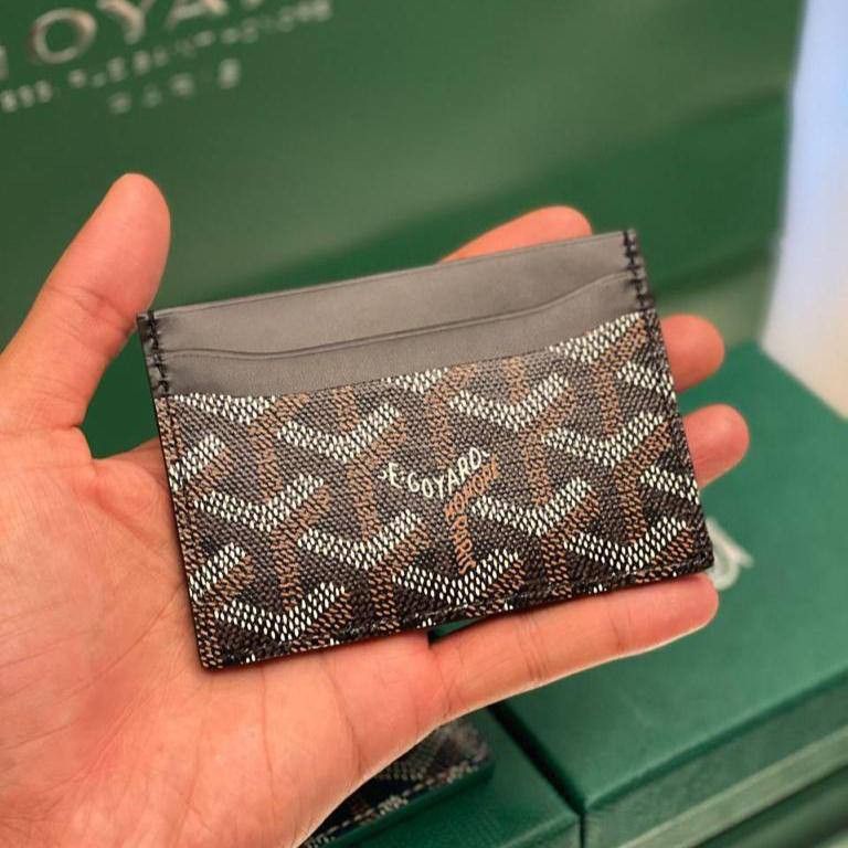Goyard card holder black cheap