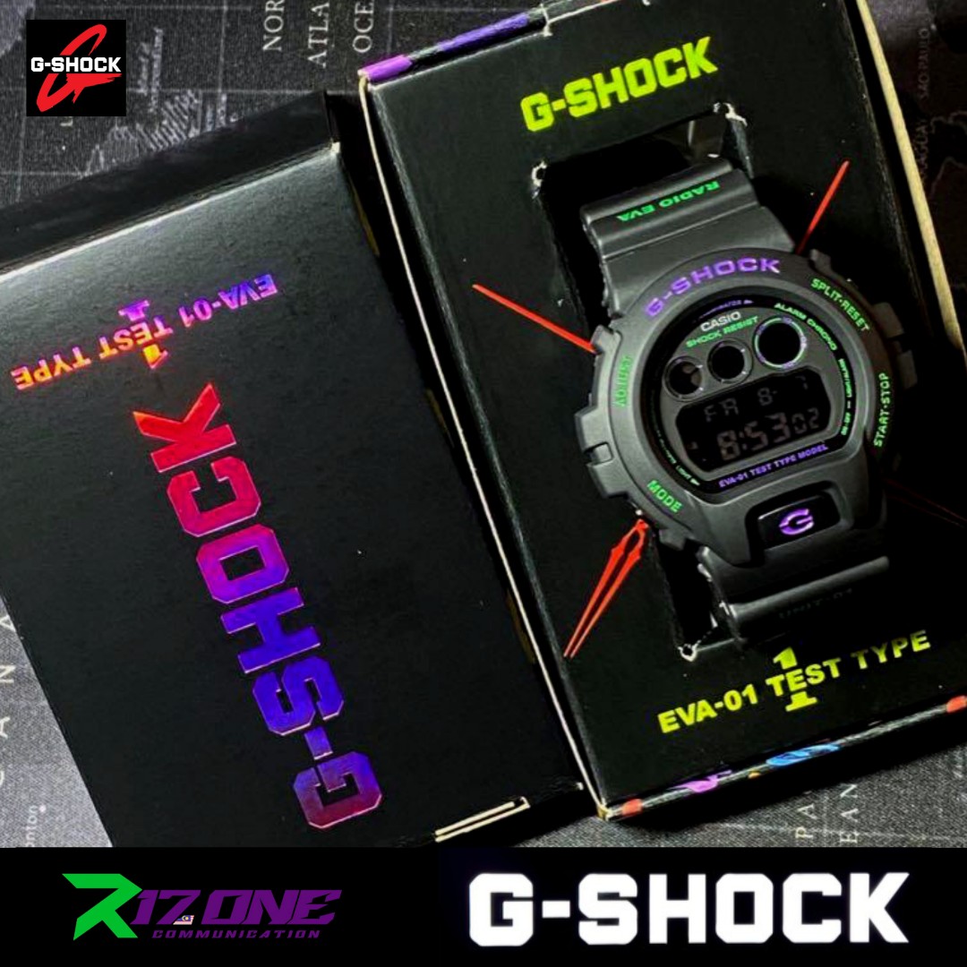 G-SHOCK DW-6900FS EVANGELION RADIO EVA 01 / COLLABORATION / ORIGINAL /  JAPAN SET / N.O.S. NEW OLD STOCK / COMPLETE / LIMITED EDITION / DW-6900FS /  