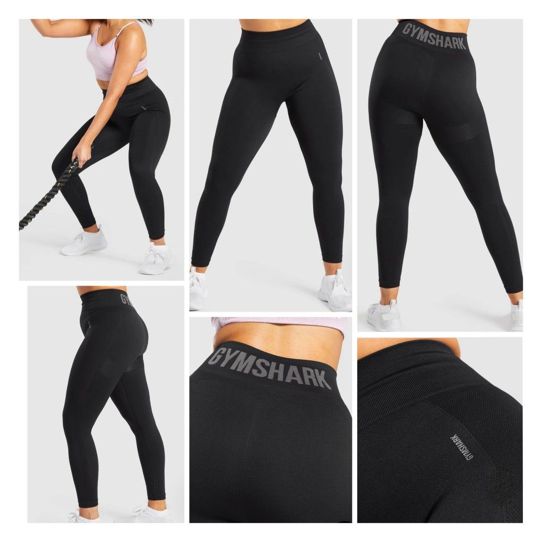 Gymshark Flex High Waisted Leggings - Black/Charcoal 2  Flex leggings, High  waisted leggings, Workout clothes