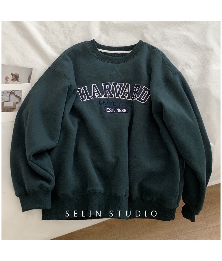 Green harvard sweatshirt best sale