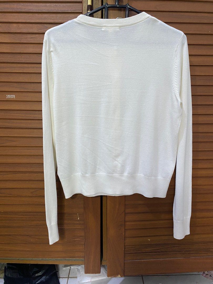 H&M broken white Cardigan preloved PL like new VVGC hnm basic hm