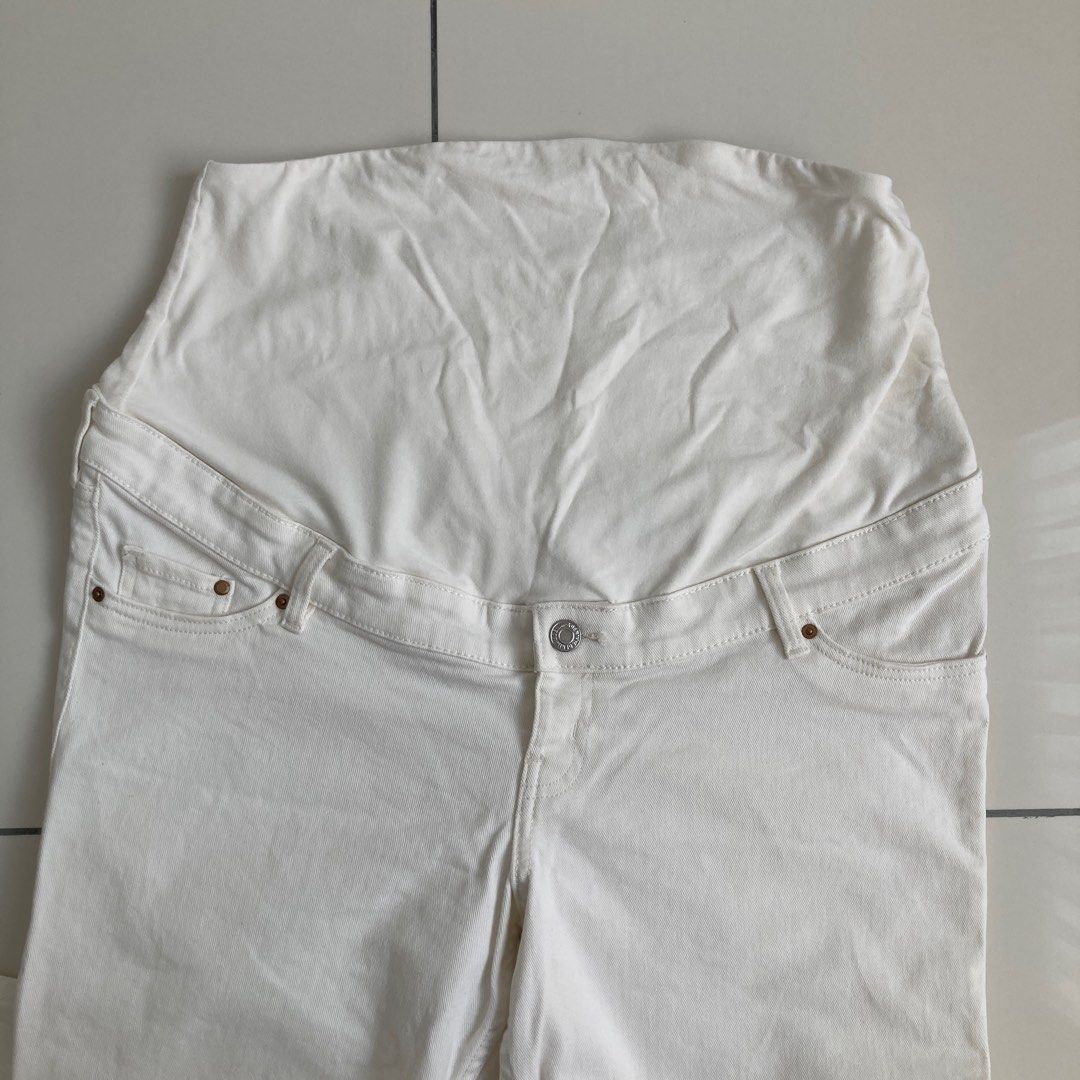 H&m white 2025 maternity jeans