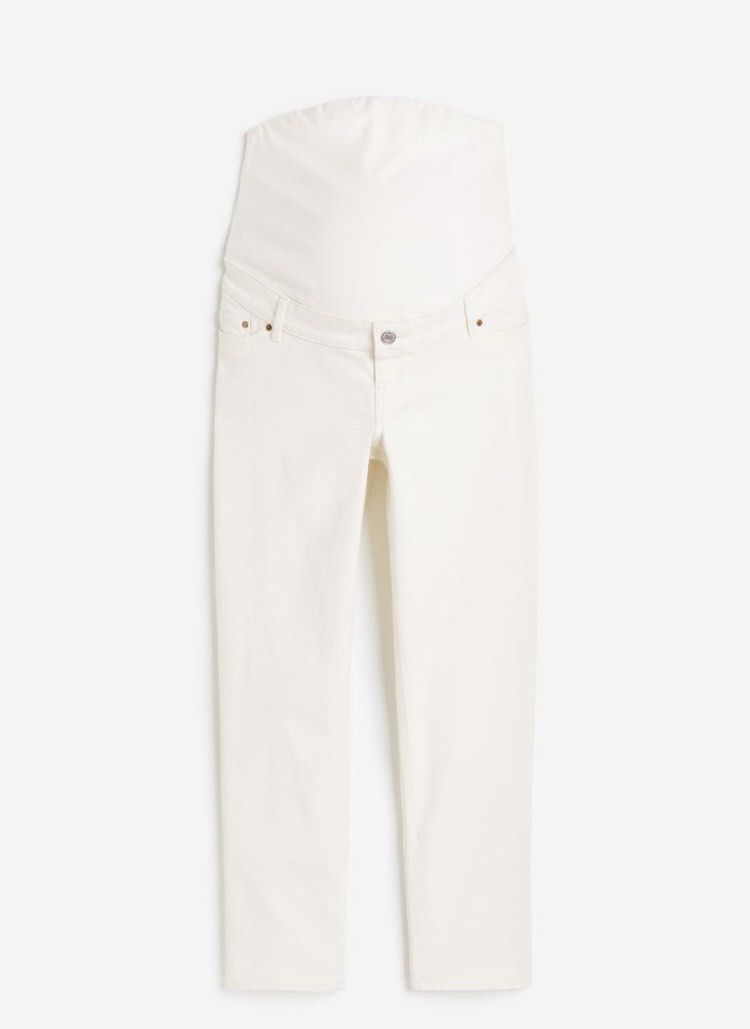 H&m white 2025 maternity jeans