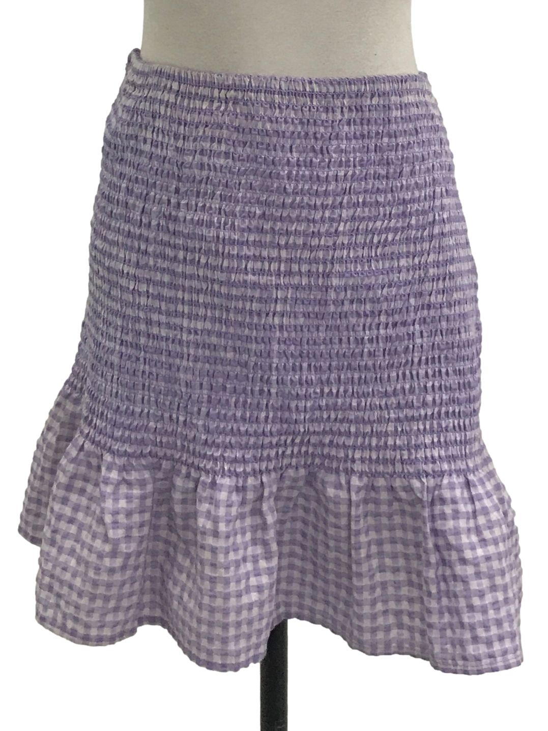 H&m gingham ruffle skirt hotsell