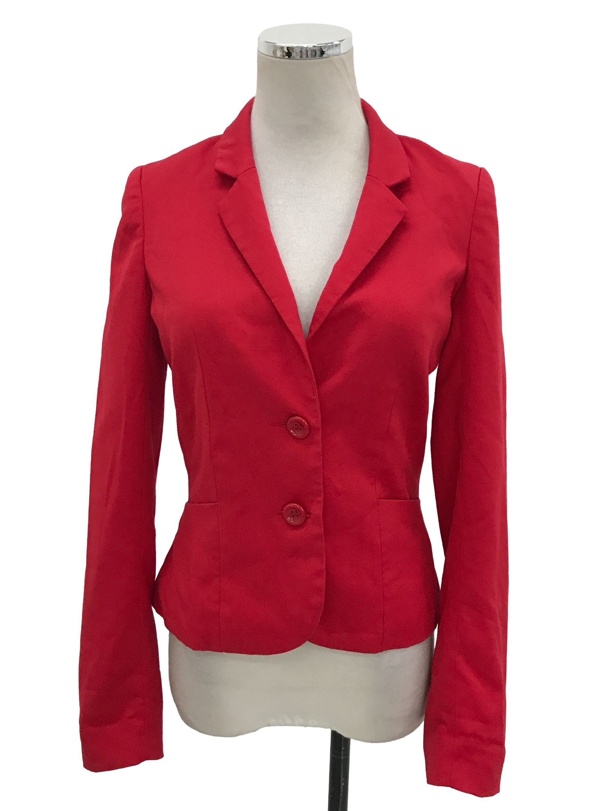 H&m red deals blazer