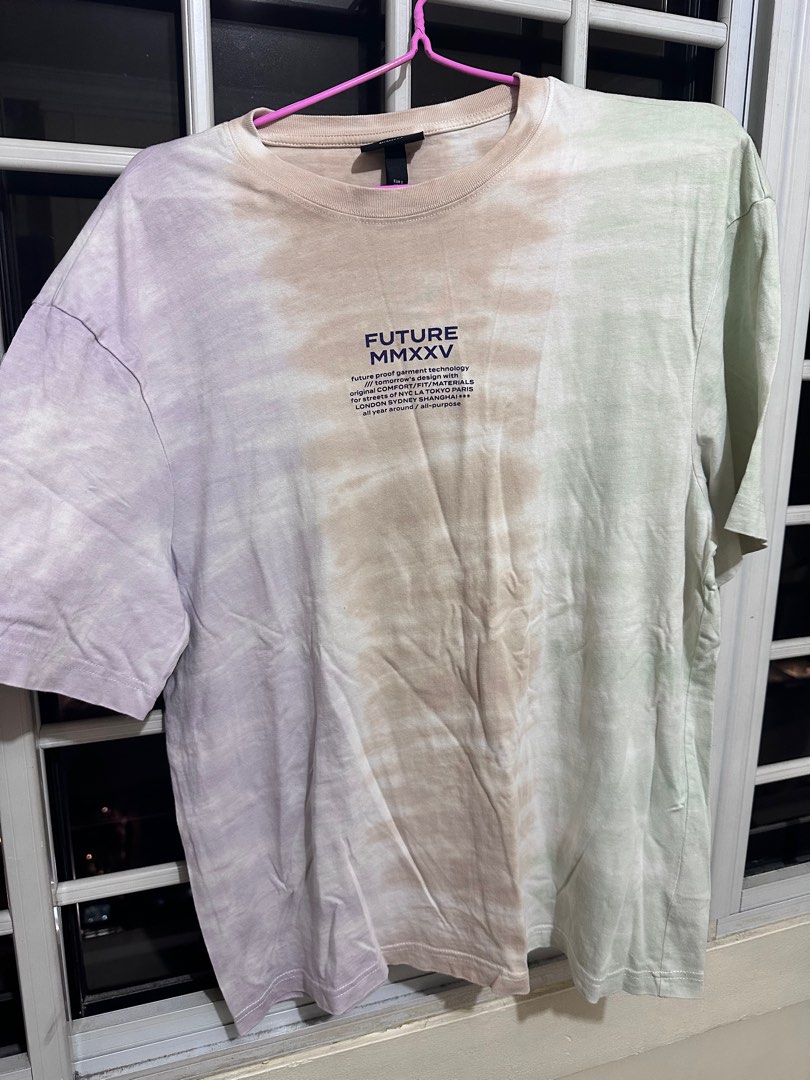 H M tie dye Tshirt Men s Fashion Tops Sets Tshirts Polo