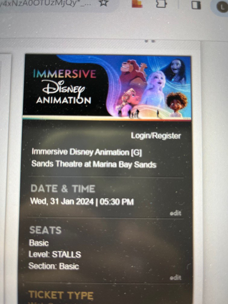 Immersive Disney Animation at MBS, Tickets & Vouchers, Local
