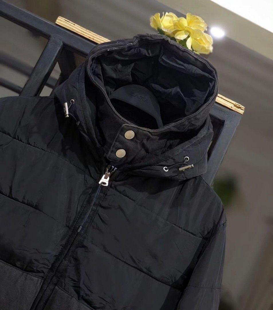 Carousell Zara Down Puffer Anorak With Hood Utility Coat Parka