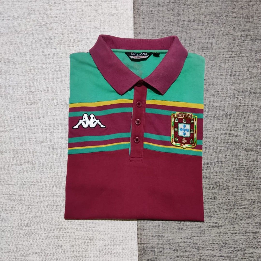 Kaos polo shirt Football Kappa Portugal colour Red original second
