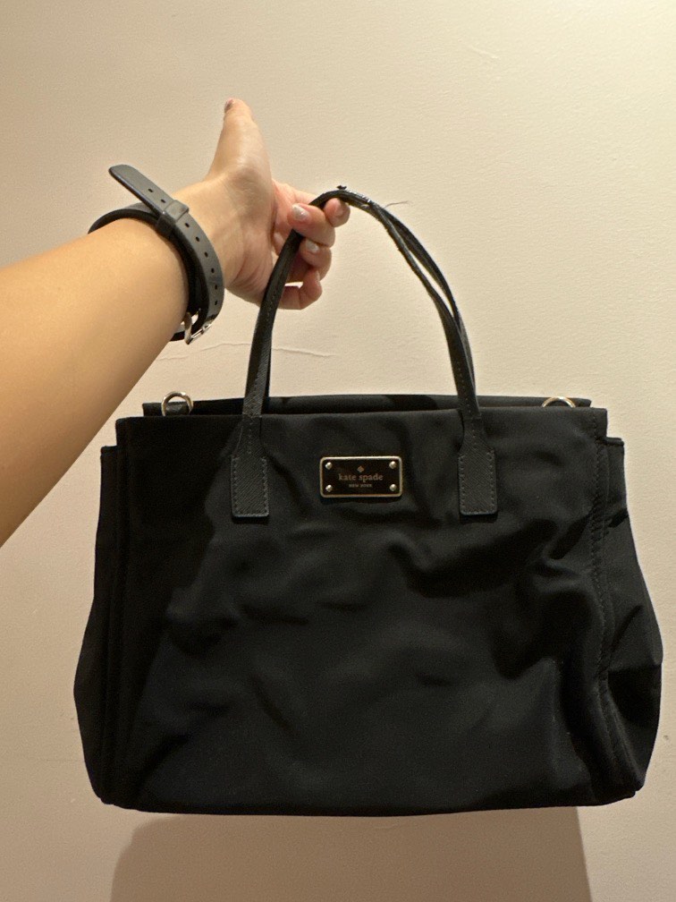 Kate Spade Black Nylon Bag with Leather Crossbody Strap Women s
