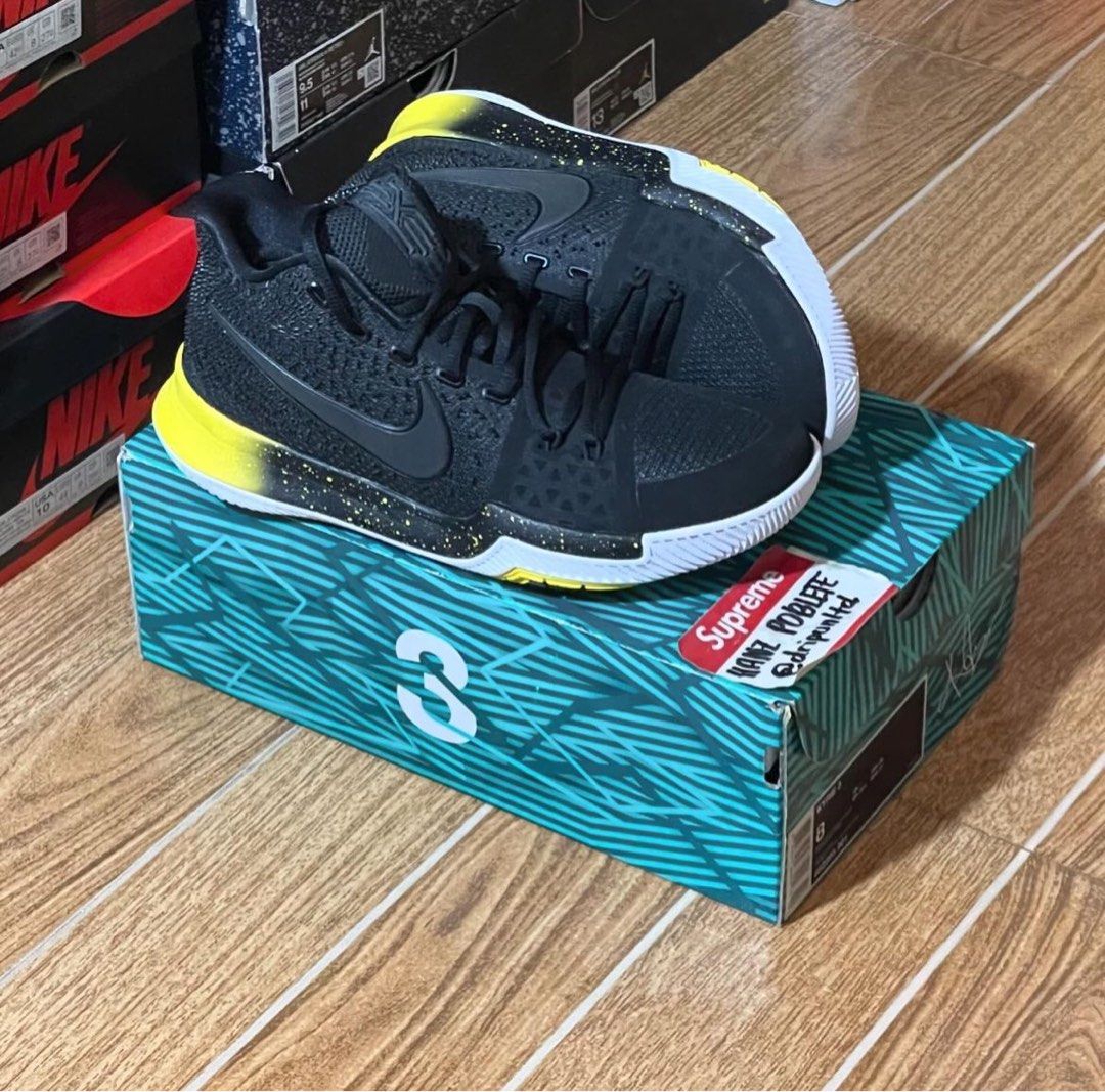 Kyrie 3 yellow and black hotsell